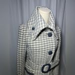 SOIA & KYO  Gray Houndstooth Wool Belted Jacket | M Photo 2