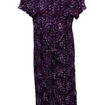 Romans Woman’s 22/24 1X V Neck Tie Back Purple Maxi Dress Geo Print Short Sleeve Size undefined Photo 4