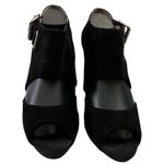 Nine West Theodean Cutout Peep Toe Platform Booties Stiletto Heel Black 8.5M Photo 2