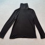 ZARA  Women Turtleneck Top L Black Long Sleeve Classic Basic Casual Shirt Tee Photo 0