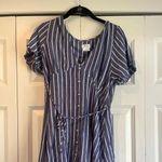 RVCA  Blue and White stripped dress‎ Size M B12 Photo 3