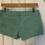 American Eagle Y2K AEO Mint Corduroy Midi Shorts Photo 4