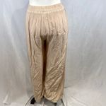Mittoshop  beige drawstring flowy wide leg pants size small Photo 2
