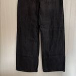ZARA  High Rise Wide Leg Cotton Denim Jeans in Washed Black Size 2 Photo 10