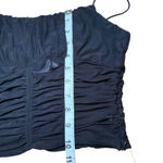 Princess Polly  Black Sheer Corset Top Ruched Sleeveless Tank US 8 Photo 7