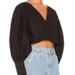 L'Academie The Angeline Top In Black-balloon Sleeves Revolve Photo 0