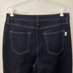 Oliver Logan  Cropped Jeans‎ Size 33w X 27L Raw Hem Dark Wash Denim Modern Fit Photo 2
