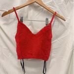 For Love & Lemons For Love & Lemons Fiona Crop Top Red Fuzzy XXS Photo 2
