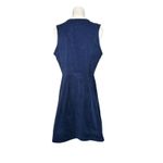 Sequin Hearts  Navy Corduroy Zip Front Sleeveless Dress Size 11 Stretch Photo 1
