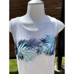 Apt. 9  Tropical Sequins Racer Back Cotton Soft Womens Summer Vacation Tee Size M Photo 1