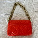 ZARA Bright Red Orange Purse Photo 2