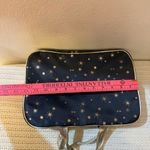 Dark Blue Travel/Cosmetic Bag with Gold Star Print, Gold Handles & Trim Gray Photo 12