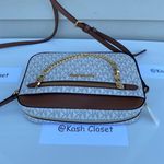 Michael Kors Vanilla Brown Chain Crossbody Purse Photo 3