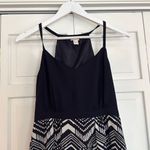 J.Crew navy and white Aztec chevron skirt halter maxi dress 4 petite Blue Size 4P Photo 2