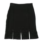 Badgley Mischka NWT $1990 Beaded Embellished Black Evening Car Wash Hem Skirt 12 Photo 3