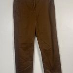 Tory Burch brown cropped folded trouser pants size 4 preppy Photo 0
