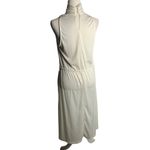 Vintage 70s Pellini After 5 Midi Dress M White Sleeveless High Neck Elastic Size M Photo 3