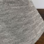 Gerry woMen's Gray Silver Striped Metallic Acrylic Knit Beanie Hat One Size Photo 4