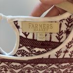Farmers Market White Blouse with Burgundy Embroidery Size XL Photo 3