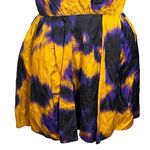 Jason Wu  Peplum Mini Dress Purple Abstract Print Women’s Size 10 Sleeveless Photo 4