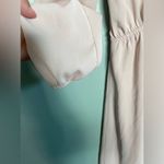 Lulus  Blush Pink Tie Front Long Sleeve Midi Dress Balloon Sleeve Size S Photo 7