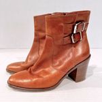 J.Crew J.‎ Crew Brown Leather Dean Ankle Double Buckle Boots Women's Size 8 07045 Photo 0
