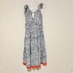 Francesca’s Audrey Parks Paisley Tiered maxi dress Blue white orange size XS Photo 1