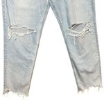 American‎ Eagle Curvy Mom Jeans Light Wash Distressed Ripped Denim Size 14 Blue Photo 2