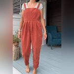 Free People NWT Josephine Cord Jumper In Color Terra-cotta Photo 2