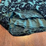 Privy  Green Dress with Velvet Flowers - Size XS Photo 4