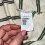 American Eagle  Striped Puff Sleeve Mini Dress‎ Cream Green Size M Photo 6