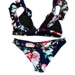 Cupshe Floral Ruffle Bikini Swimsuit Two Piece Bathing Suit Medium Photo 4
