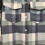 Princess Polly Veera Shacket Womens Size US 2 Sage Green Plaid Overshirt Photo 3