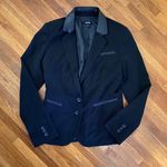 LF Faux Leather trim button up fashion blazer Photo 1