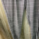 Calvin Klein Size 18W Plaid Print Black & White Plaid Print Dress Pants Tie Belt Photo 3