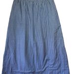 Tuckernuck Athena Blue and White Stripe Skirt Elastic Waist Pockets A line SZ S Photo 0