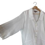 Flax  Lagenlook elbow length sleeve button down shirt Photo 5