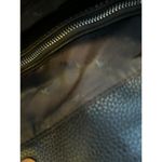 Tahari Black Leather Tote Bag With Double Handles & Front Pocket Photo 8