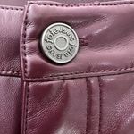 Anthropologie Joie x Faux Leather Pants Size 8 Burgundy Straight Fit High Waist Photo 11