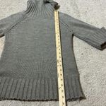 Charlotte Russe  Gray Knit Turtleneck Sweater 3/4 Sleeve Button Cuff Size M Photo 3