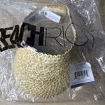 Beach Riot  Straw Visor Woven Wide Brim Sun One Size Resort Vacation Summer Chic Photo 3