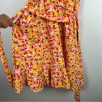 Beautiful NEW Orange Floral Mini Dress Halter‎ Small Side Zip Retro, Size Small Photo 7