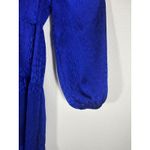 Kate And Lily Royal Blue Boho Casual Puffer Sleeve Tiered Midi Dress Size 8 Photo 4