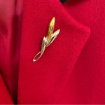 Vintage Forecaster of Boston Red Wool Overcoat 1990s Pin, Black Velvet C… Size 16 Photo 3