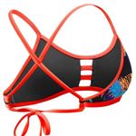 Tyr. Durafast One Pacific Tieback Bikini Swim Top Pineapple Print Black Orange XS Photo 1