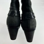 Clarks  Artisan Active Air Black Leather Tall Knee High harness Heel Boots sz 8.5 Photo 1