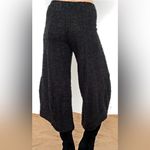 Khangura Artsy Pants Black Windowpane Linen Blend High Rise Wide Leg Crop Small Photo 8
