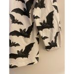 NWT Kate Quinn XS 100% Organic Cotton White Black Gray Long Sleeve Bat Halloween Photo 7