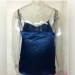 Floral, Embroidered, Tank Top, Navy Blue, Pink, Green, Size S Blue Photo 2