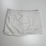 Old Navy Y2K Vintage Low Rise White Mini Skirt Size 10 Lace Up Waist W/ Zipper Photo 1